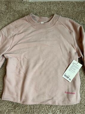 Lululemon XS Blush Pink Crew Sweatshirt NWT